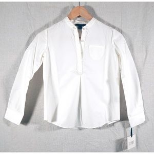 NWT Victoria Beckham For Target Girls M (7) Button Down Top with Pocket